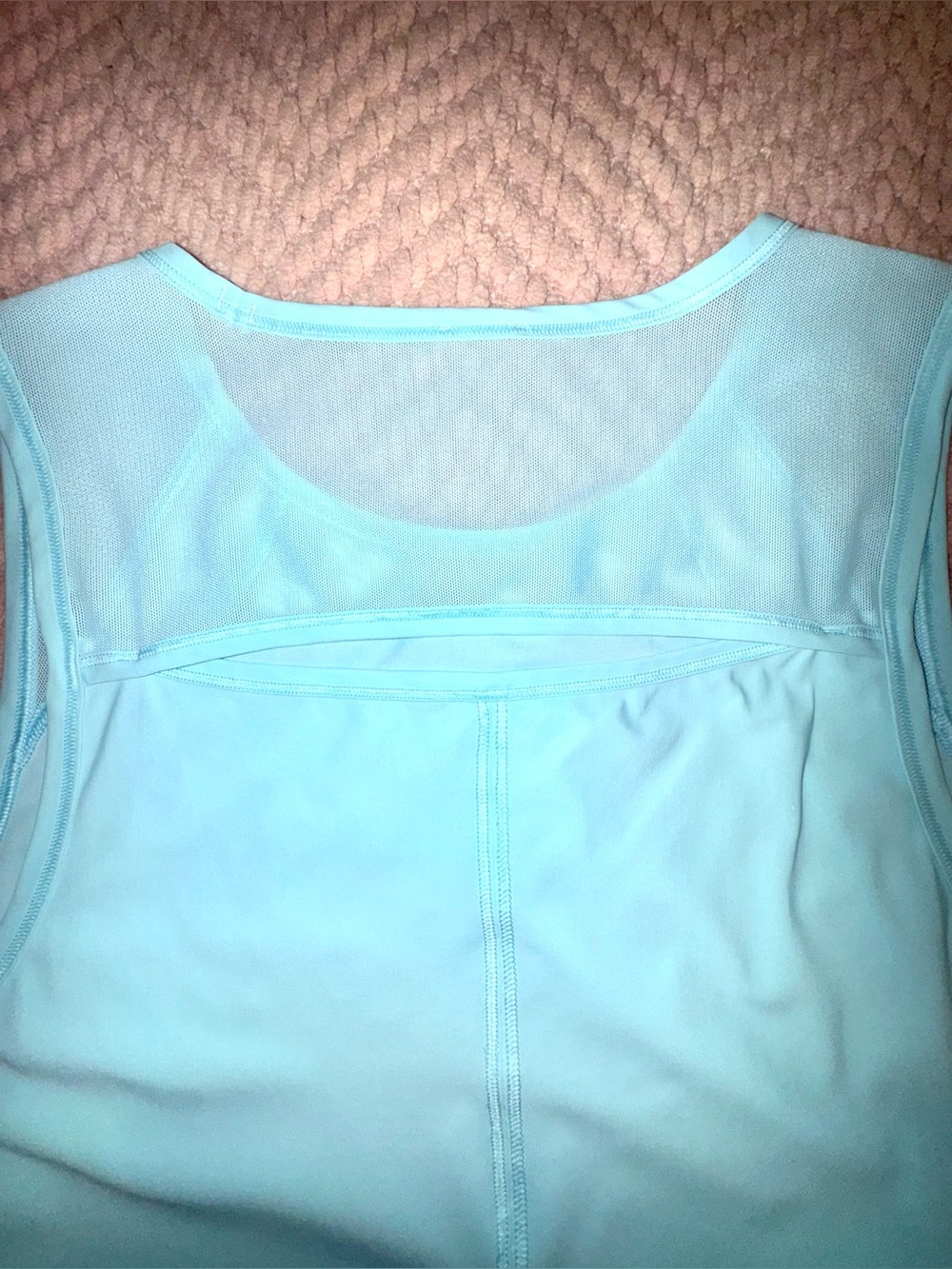 Lululemon Vent It Tank Light Aqua Blue Mesh Back Vent Sleeveless Top - Picture 8 of 9